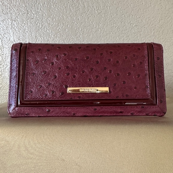Brahmin Maroon Textured Clutch - Picture 1 of 3